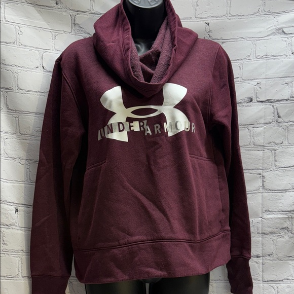 Under Armour Women's Burgundy Cowl Neck Sweatshirt - Picture 1 of 6